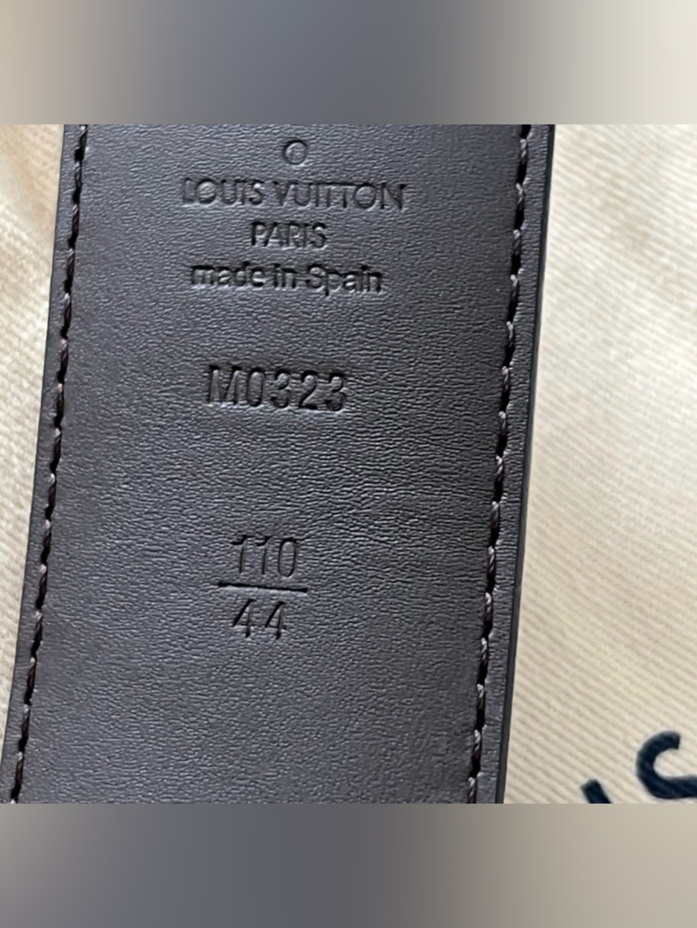 Authentic Louis Vuitton Monogram Initiales 40mm Reversible Belt Size 110cm/44" - Picture 13 of 15